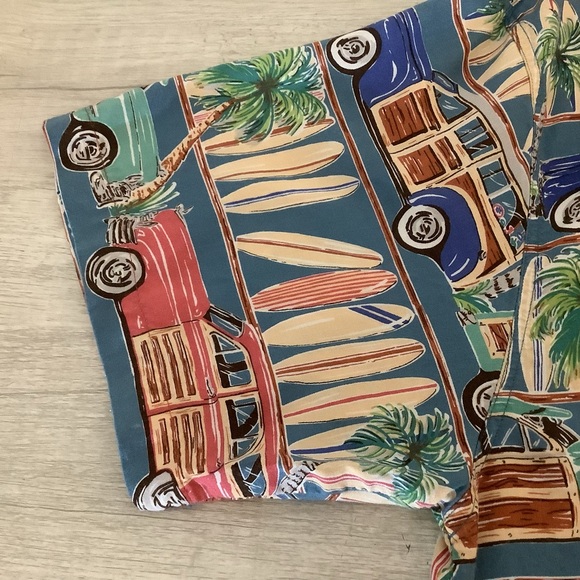 Beck Sport Hawaiian Shirt Men’s Large Button Up Surfboard Station wagon Cars - Picture 10 of 16